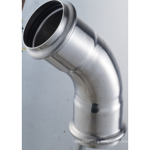 Dn50, Od48.6mm SUS304 GB 45 Angle Equal Elbow (Straight Elbow)